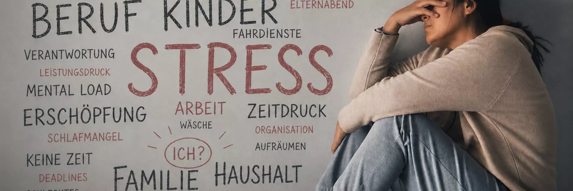Berufstätige Mutter ist überlastet